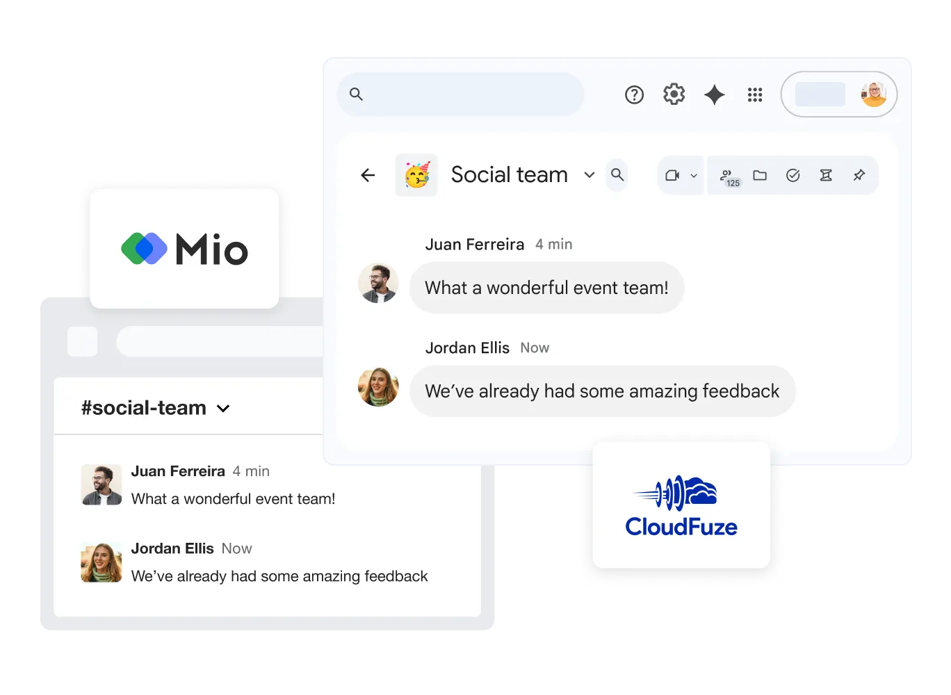 Google Chat ինտերֆեյս