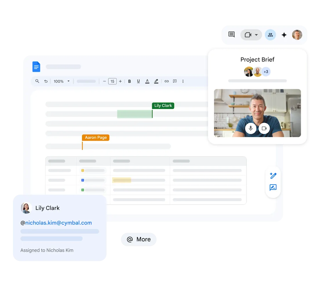 Google Docs ինտերֆեյս