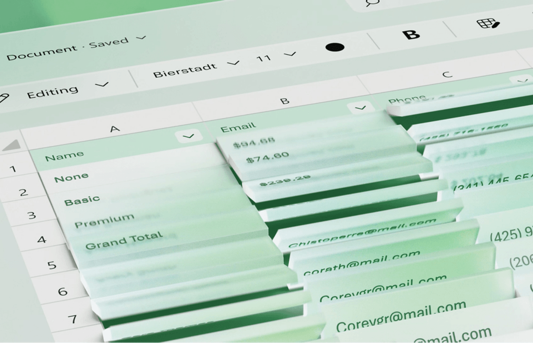 Excel tvayalneri verclutyun