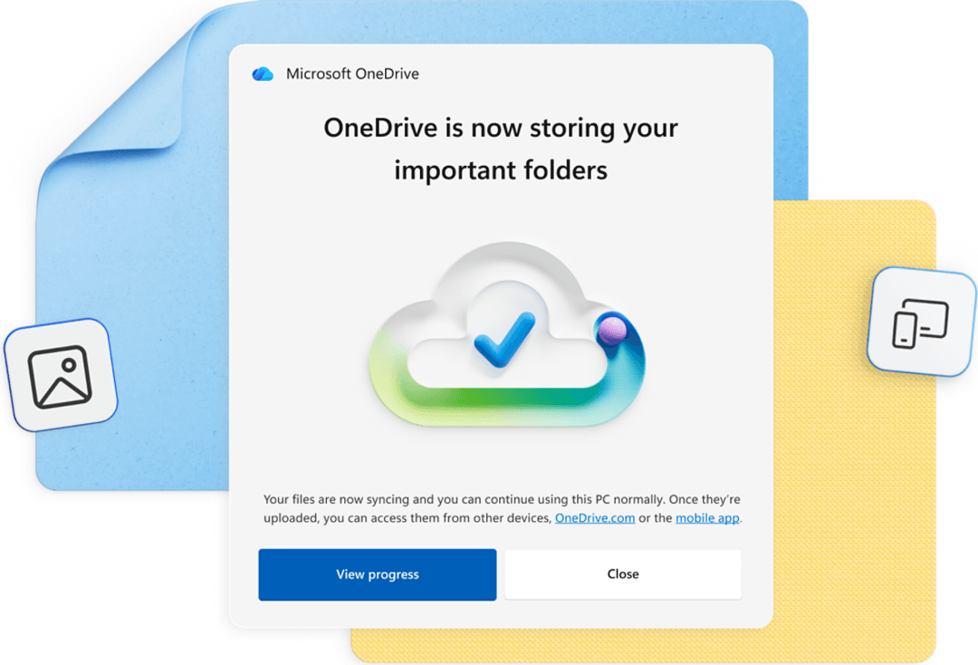Microsoft OneDrive interfeis